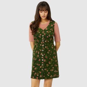 Ondine Green Corduroy Pinny (Pinafore) Dress NWOT